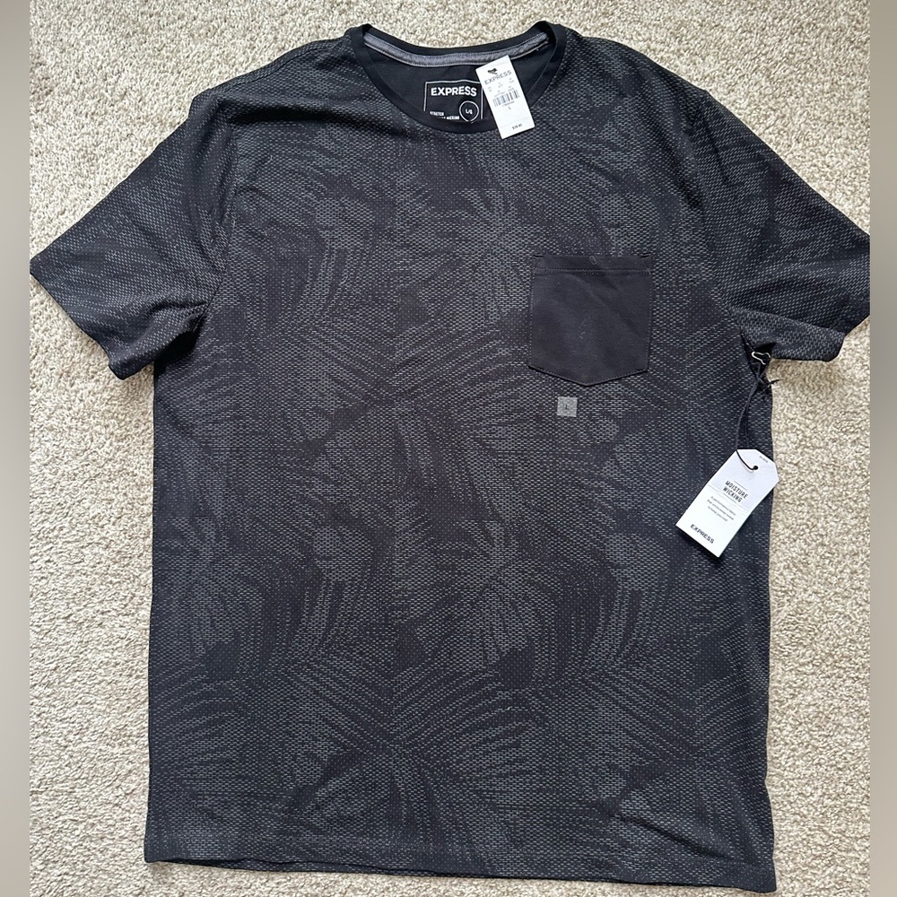 Express Black Short Sleeve Tees Classic Crew Neck